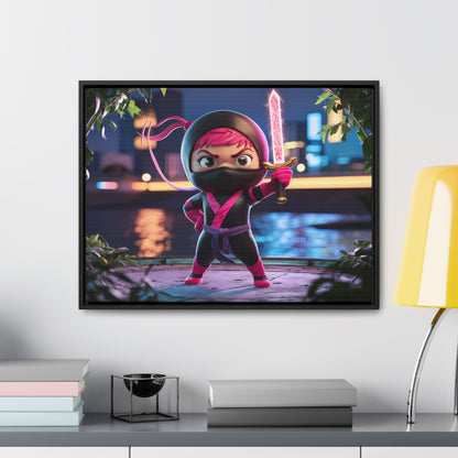 Blade of the Pink Ninja - Gallery Canvas Wraps, Horizontal Frame