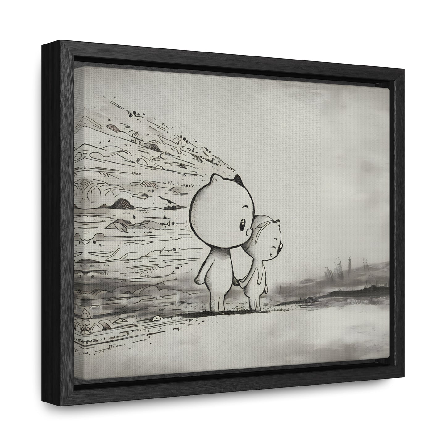 "Together Through the Storm" - Gallery Canvas Wraps, Horizontal Frame