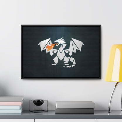 Origami Dragon Flame - Gallery Canvas Wraps, Horizontal Frame