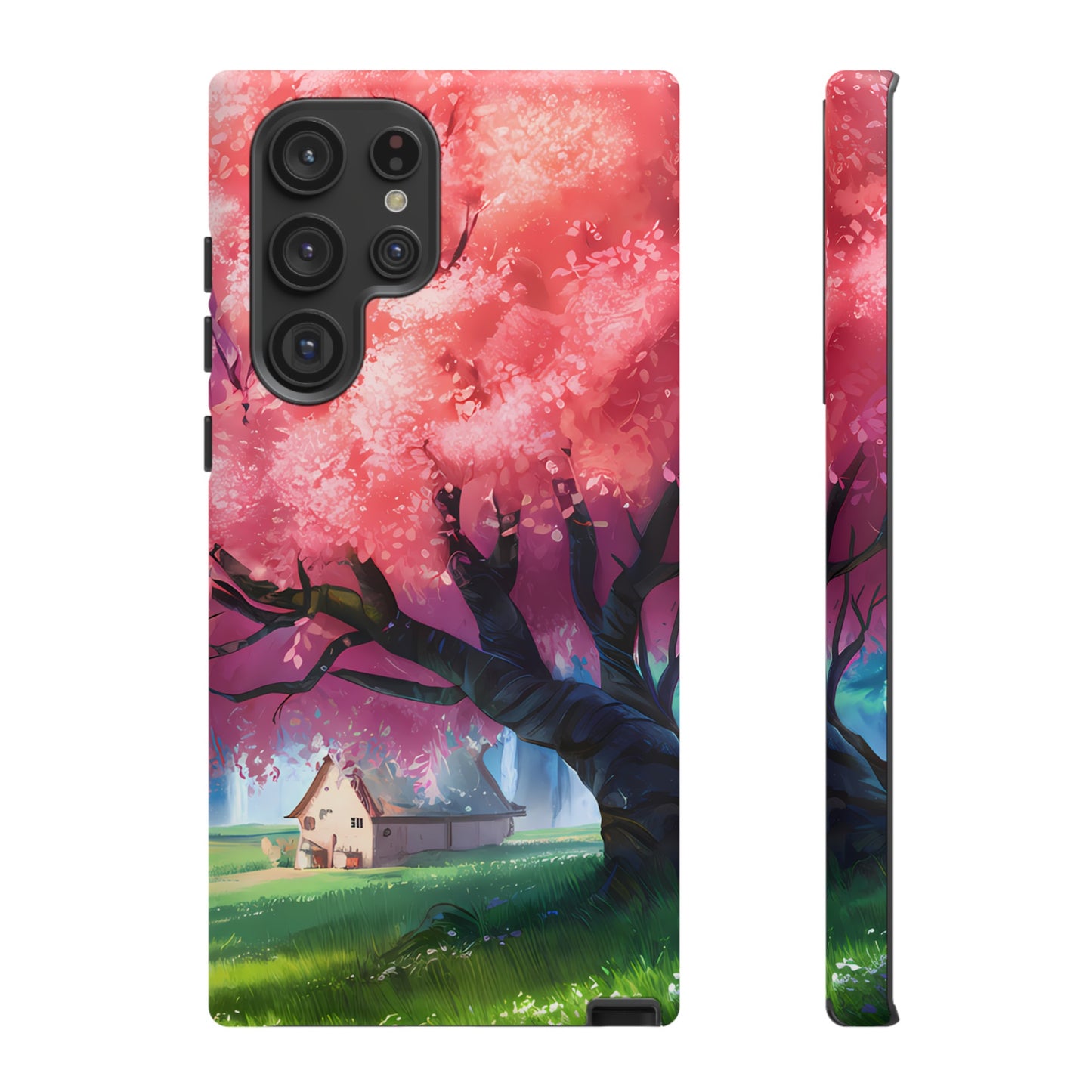 Idyllic Cherry Blossom and a Hut - Smartphone Tough Cases