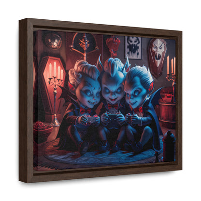 "Night of the Gaming Vampires" - Gallery Canvas Wraps, Horizontal Frame