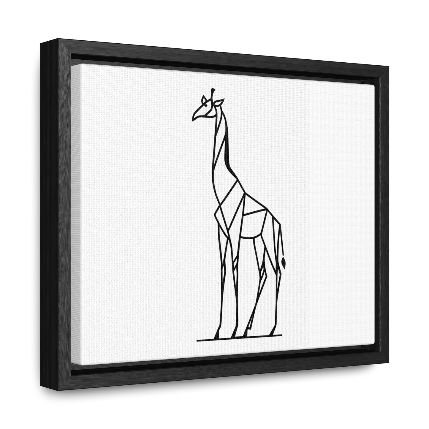 Geometric Giraffe Silhouette - Gallery Canvas Wraps, Horizontal Frame