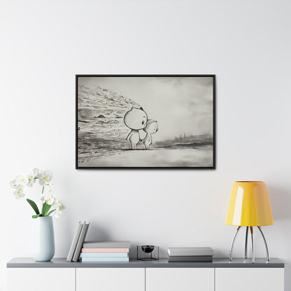 "Together Through the Storm" - Gallery Canvas Wraps, Horizontal Frame