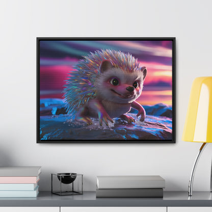 Prismatic Hedgehog at Dusk - Gallery Canvas Wraps, Horizontal Frame