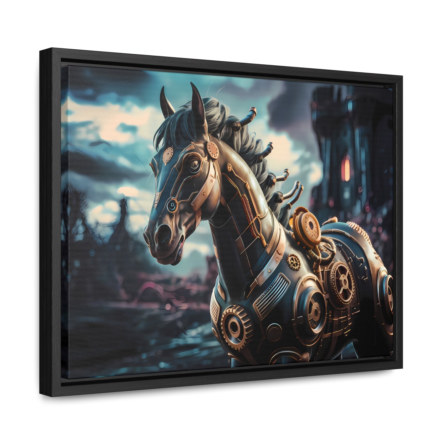 The Mechanical Steed of Dystopia - Gallery Canvas Wraps, Horizontal Frame