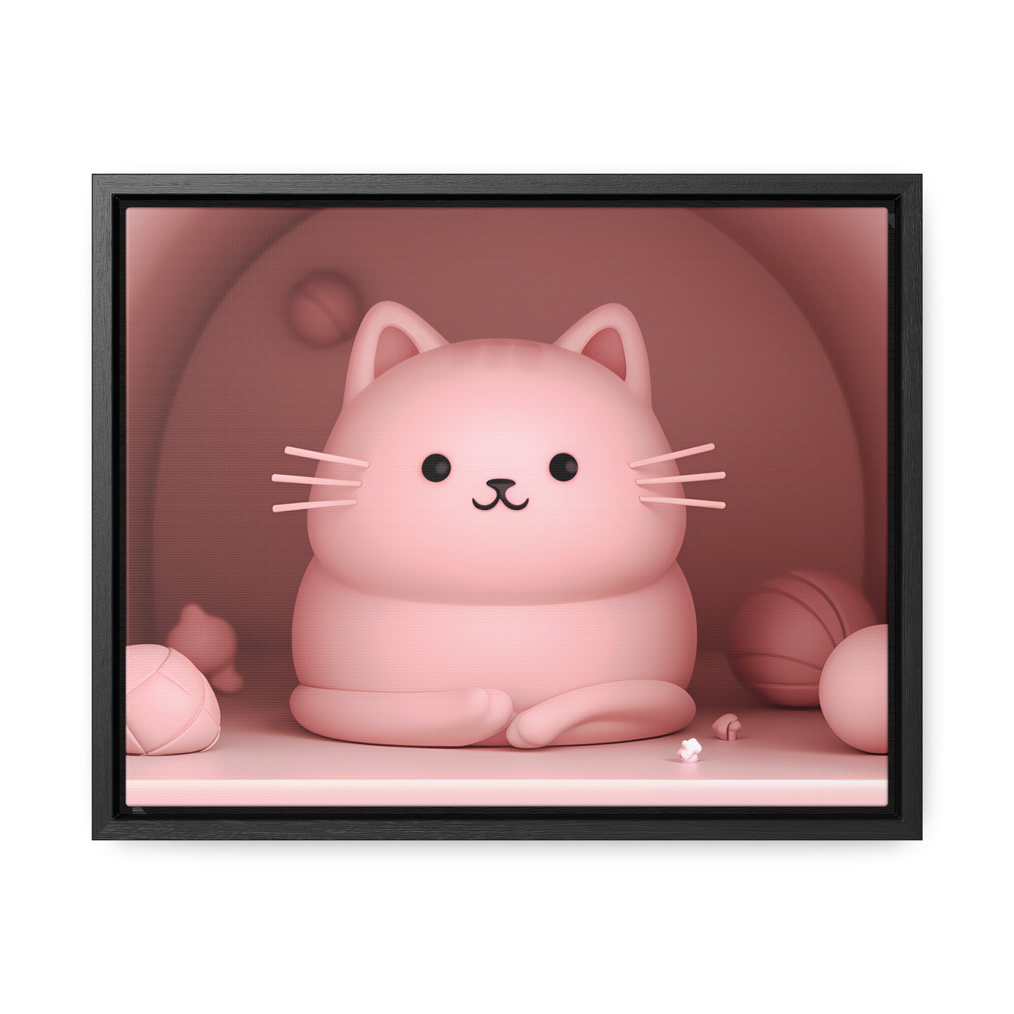 Purrfectly Pink Serenity - Gallery Canvas Wraps, Horizontal Frame