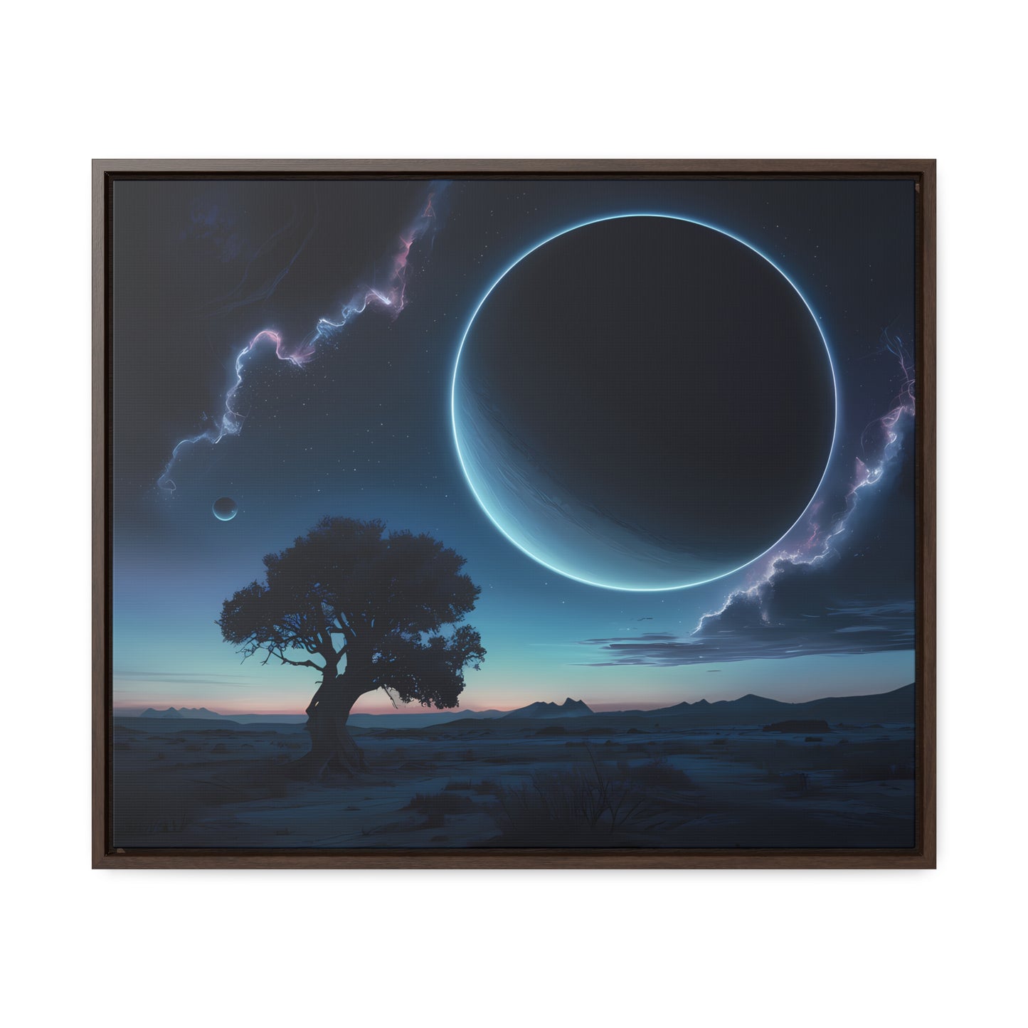 Eclipse of the Silent Horizon - Gallery Canvas Wraps, Horizontal Frame