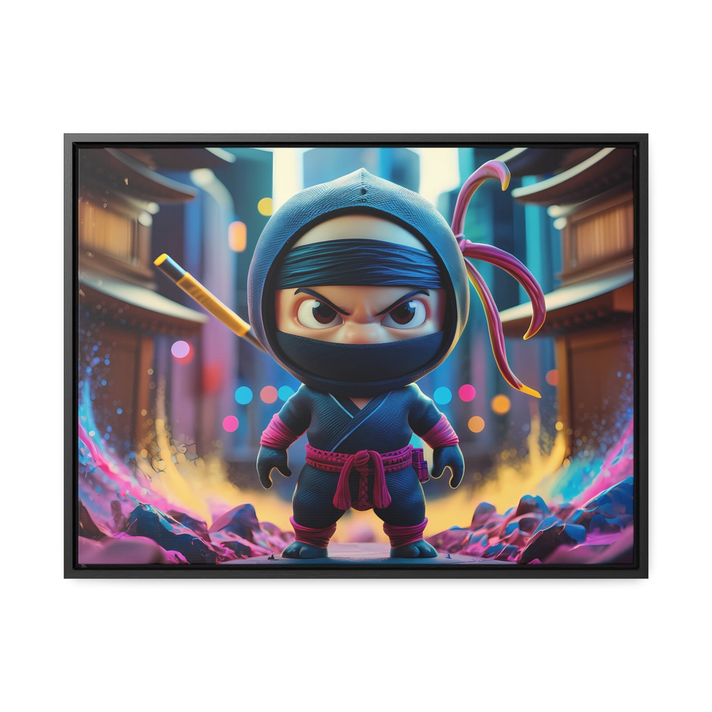 Tiny Ninja, Big Attitude - Gallery Canvas Wraps, Horizontal Frame