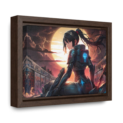 "Sunset Sentinel" - Gallery Canvas Wraps, Horizontal Frame