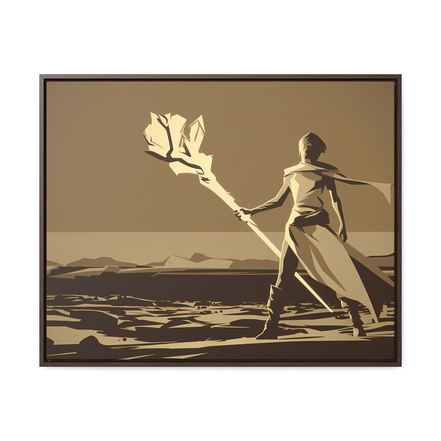 Wanderer of the Desolate Lands - Gallery Canvas Wraps, Horizontal Frame