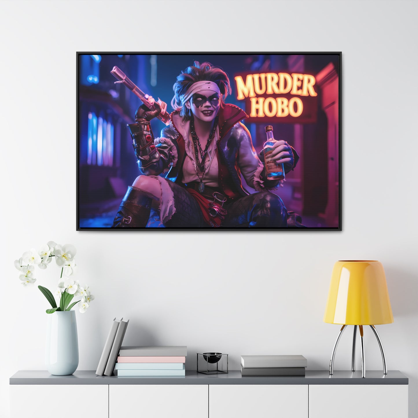 Neon Anarchy - Gallery Canvas Wraps, Horizontal Frame