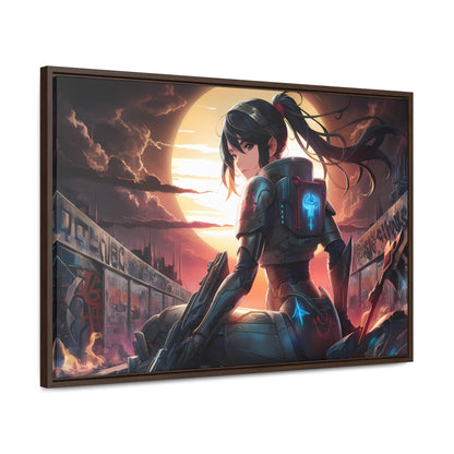 "Sunset Sentinel" - Gallery Canvas Wraps, Horizontal Frame