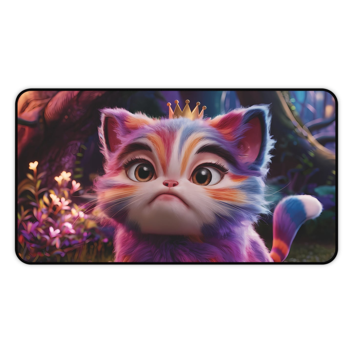 Cute Rainbow Cat - Desk Mat