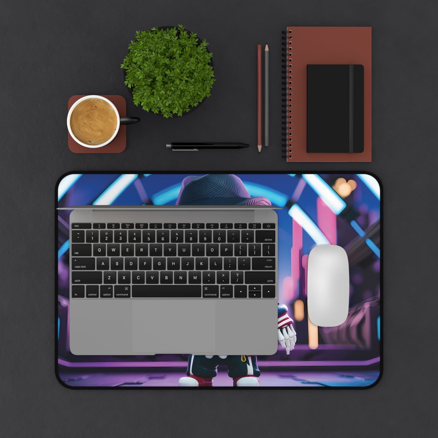 Cute and very cool Skeleton - Desk Mat