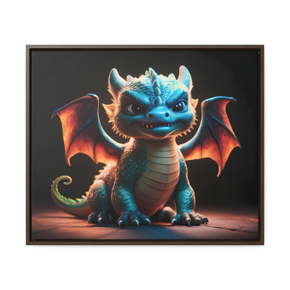 Fierce Baby Dragon Guardian - Gallery Canvas Wraps, Horizontal Frame