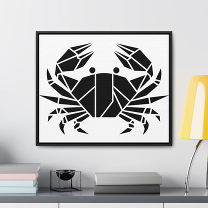 Geometric Crab Design - Gallery Canvas Wraps, Horizontal Frame