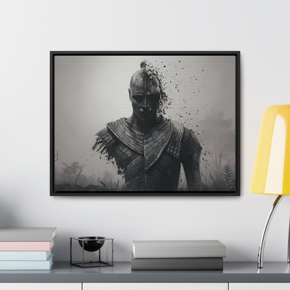 "Fragmented Warrior" - Gallery Canvas Wraps, Horizontal Frame