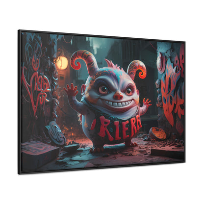 Midnight Mischief in the Alley - Gallery Canvas Wraps, Horizontal Frame