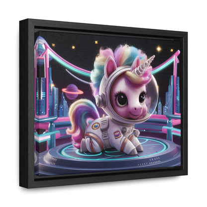 "Galactic Unicorn Explorer" - Gallery Canvas Wraps, Horizontal Frame