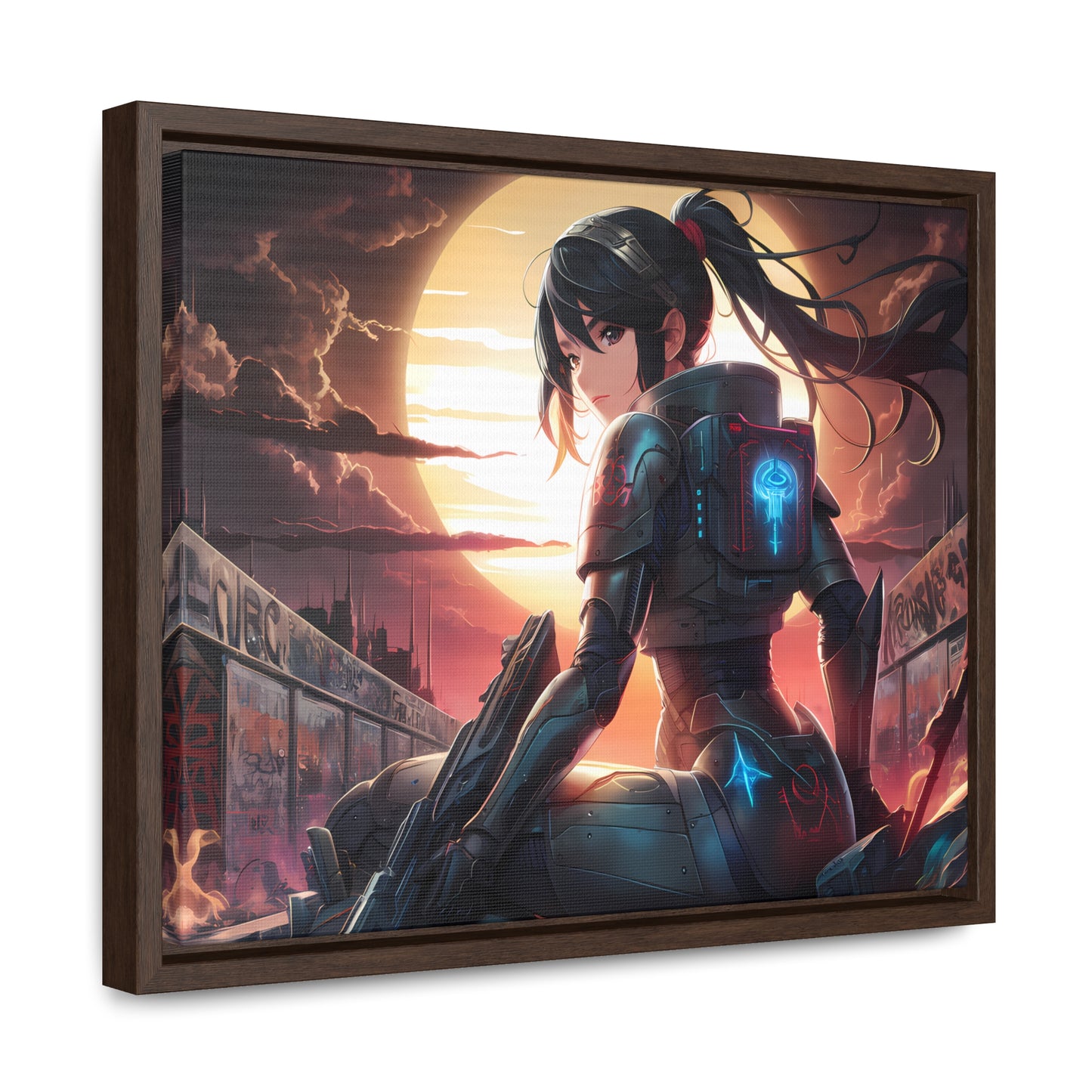 "Sunset Sentinel" - Gallery Canvas Wraps, Horizontal Frame