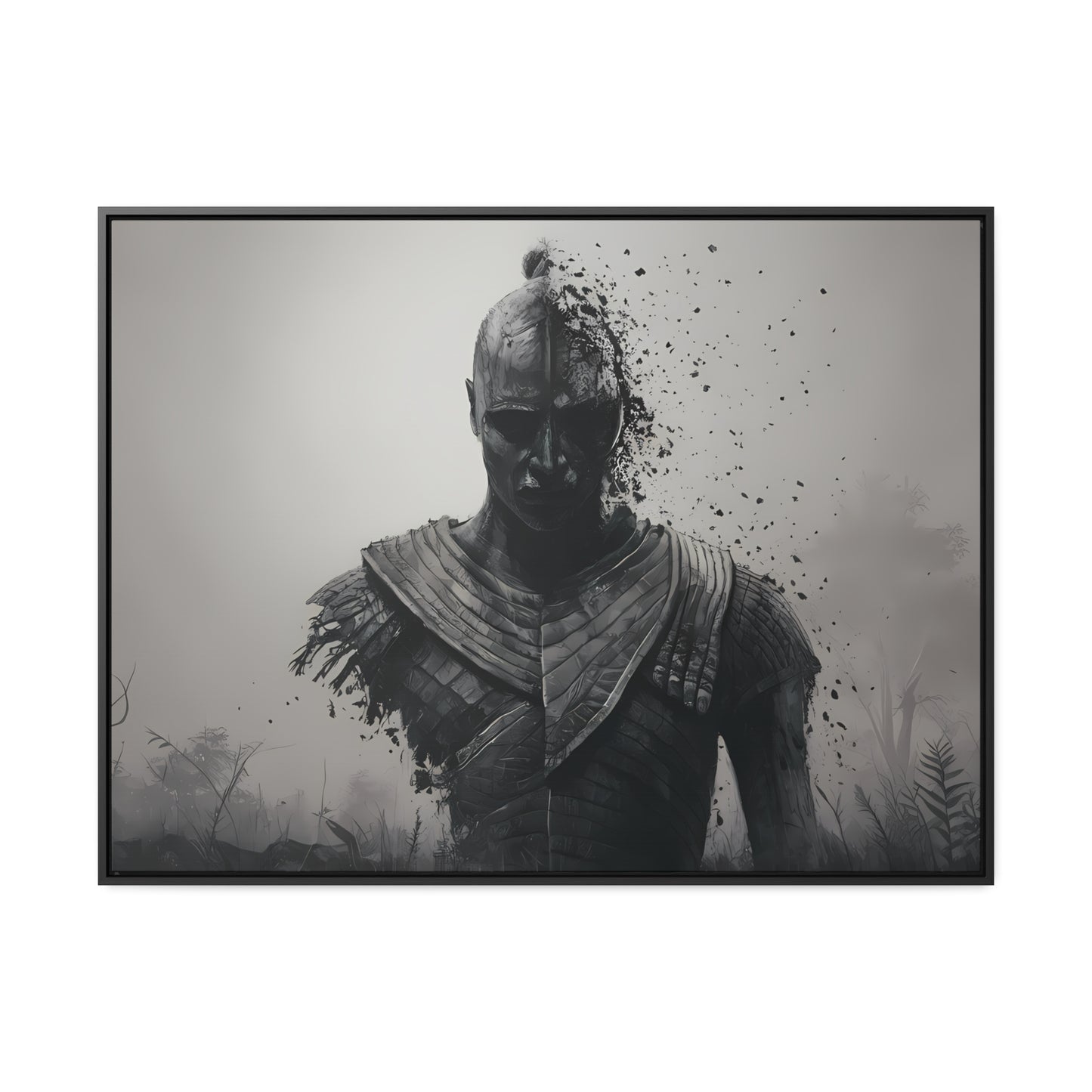 "Fragmented Warrior" - Gallery Canvas Wraps, Horizontal Frame