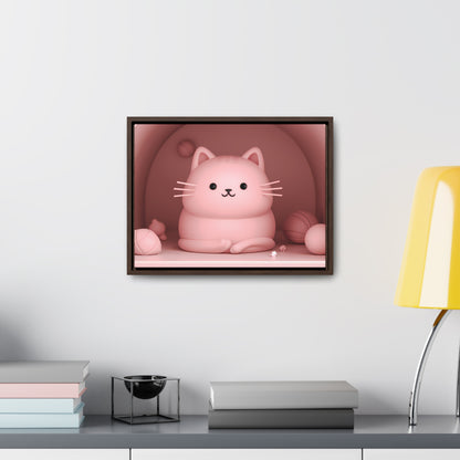 Purrfectly Pink Serenity - Gallery Canvas Wraps, Horizontal Frame