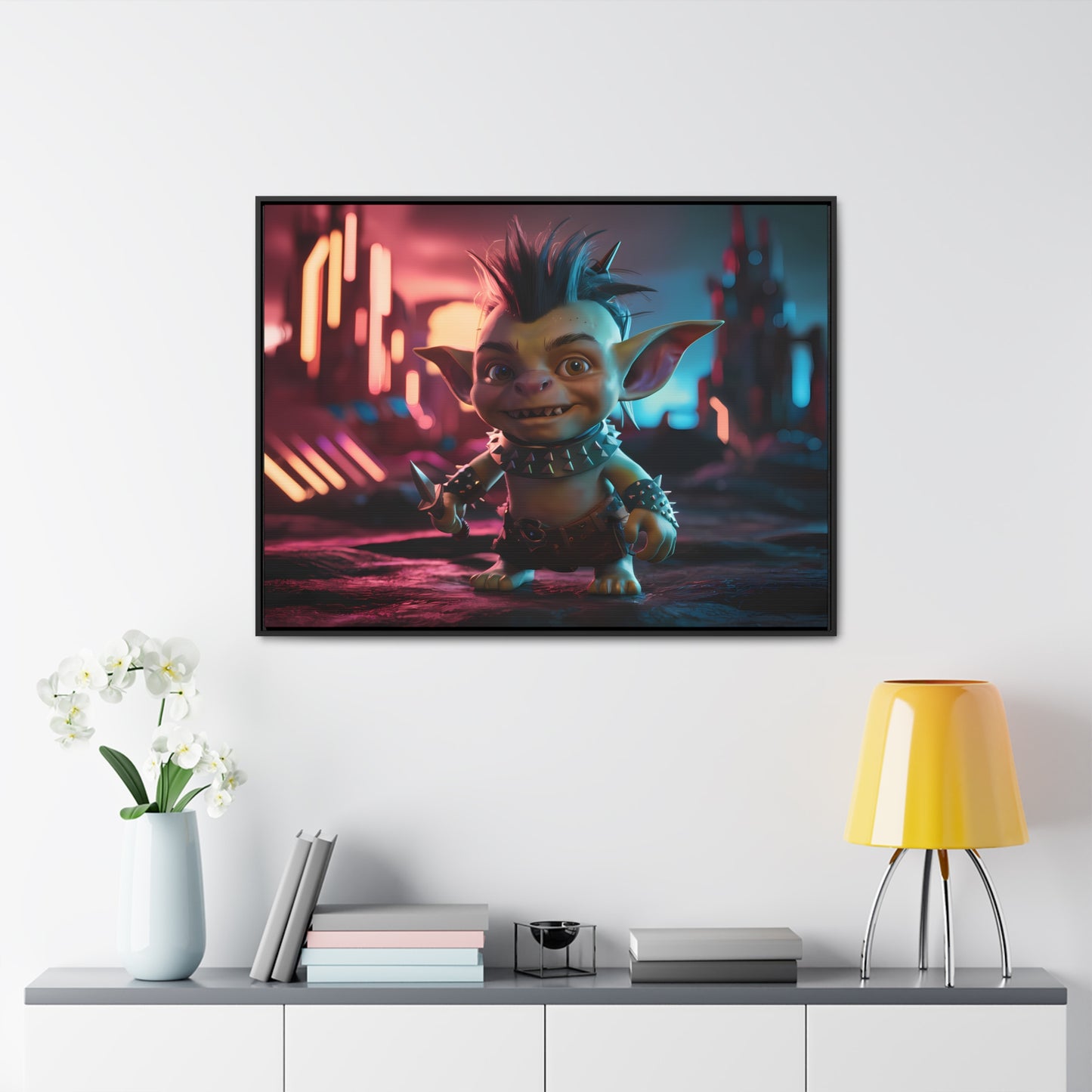 Goblin of the Neon Wastelands - Gallery Canvas Wraps, Horizontal Frame