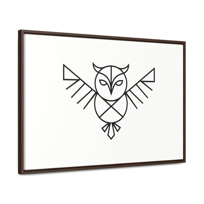 Geometric Owl Symbol - Gallery Canvas Wraps, Horizontal Frame