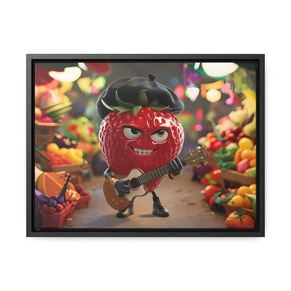 Strawberry Serenade in the Market - Gallery Canvas Wraps, Horizontal Frame