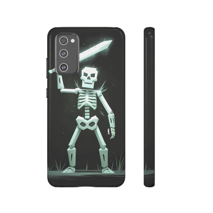 Geometric Skeleton Swordsman - Smartphone Tough Cases