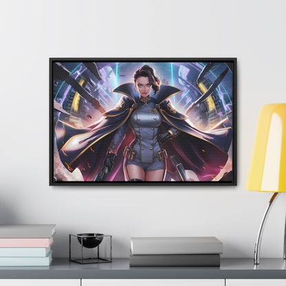 Commander of the Neon Storm - Gallery Canvas Wraps, Horizontal Frame