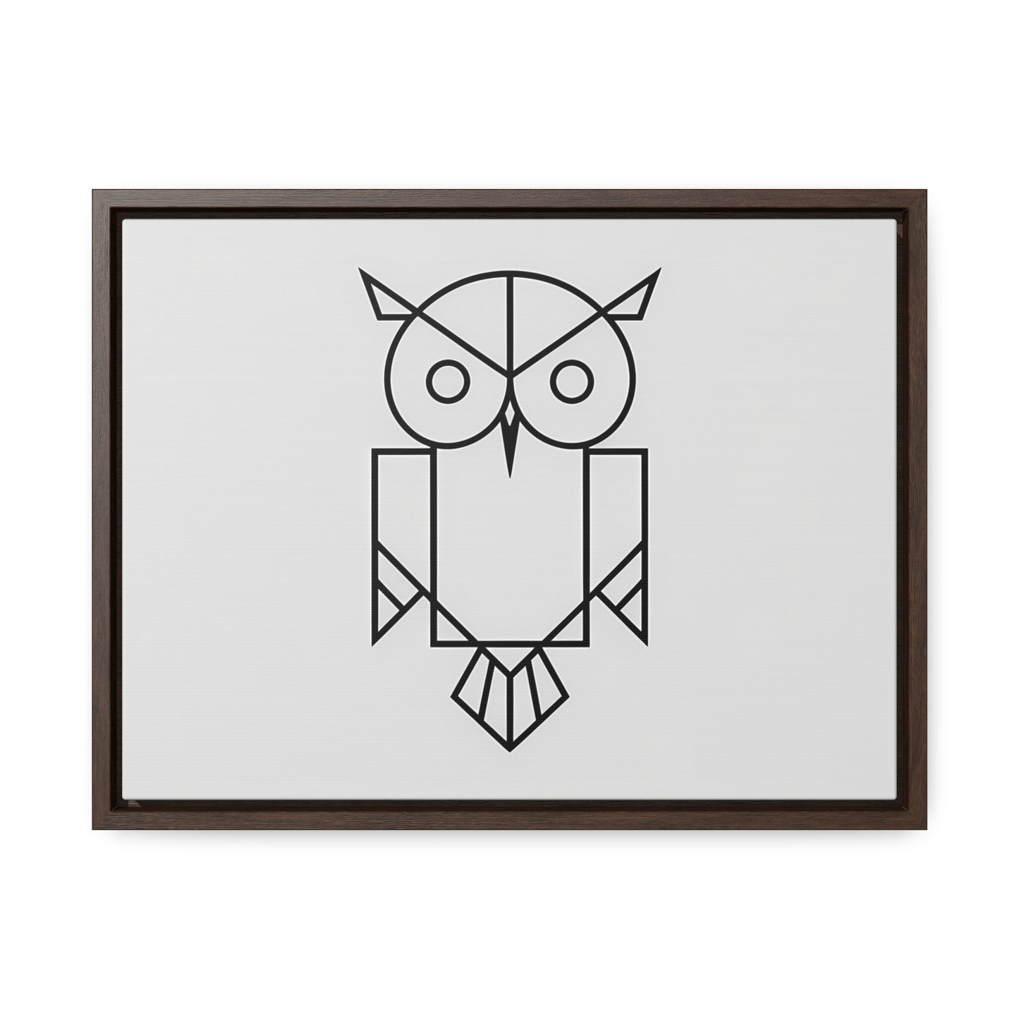 Geometric Owl - Gallery Canvas Wraps, Horizontal Frame