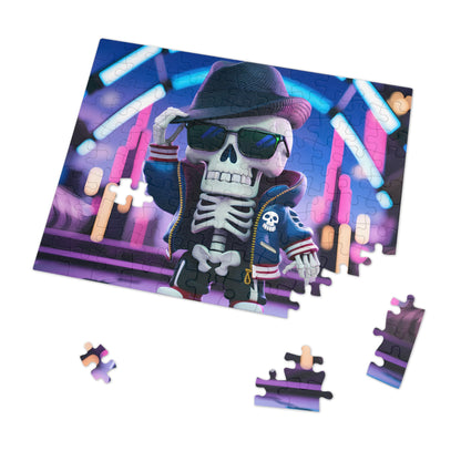 "Skull Swag in Neon City" - Jigsaw Puzzle (30, 110, 252, 500,1000-Piece)