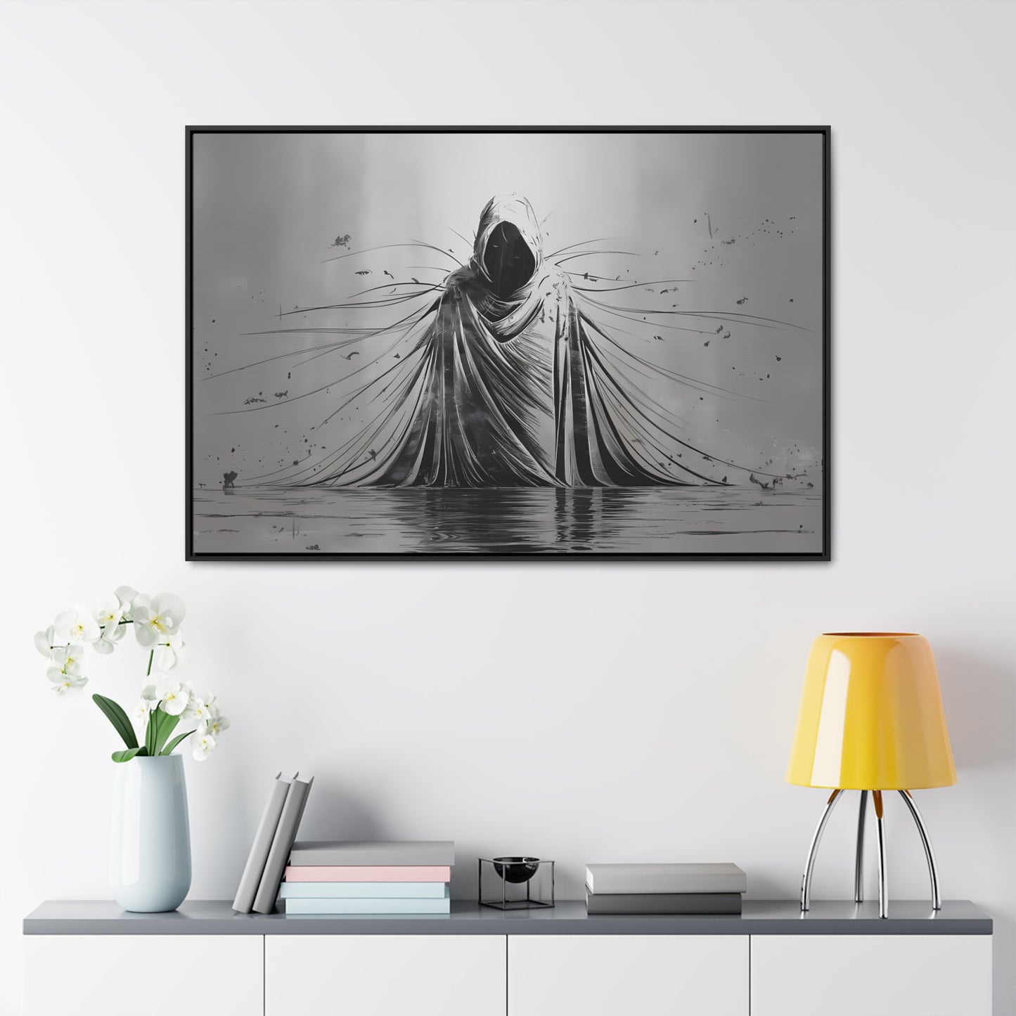 Ethereal Sentinel of the Abyss - Gallery Canvas Wraps, Horizontal Frame