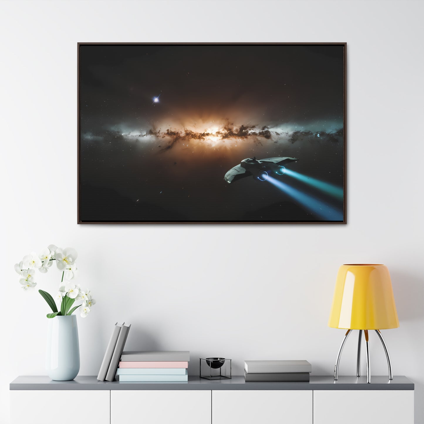 Voyage Through the Cosmic Abyss - Gallery Canvas Wraps, Horizontal Frame