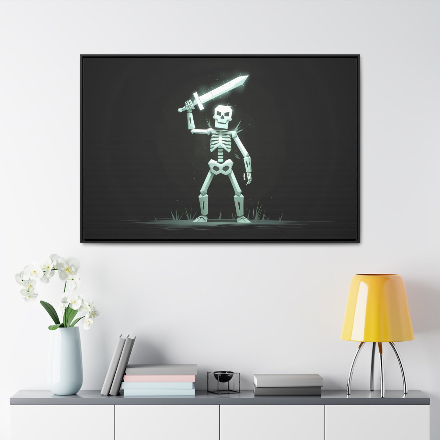 Rise of the Skeleton Warrior - Gallery Canvas Wraps, Horizontal Frame