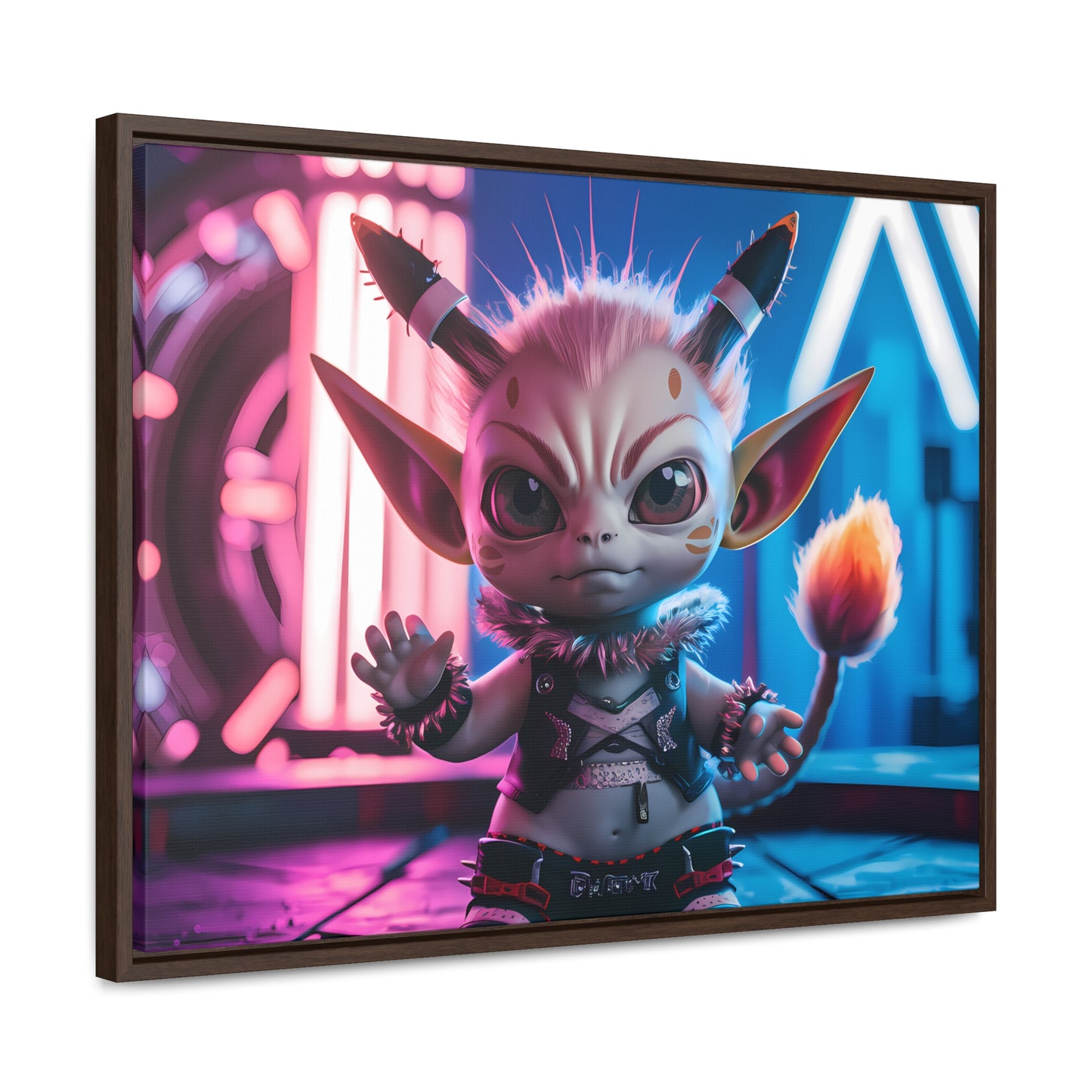 Neon Punk Guardian - Gallery Canvas Wraps, Horizontal Frame