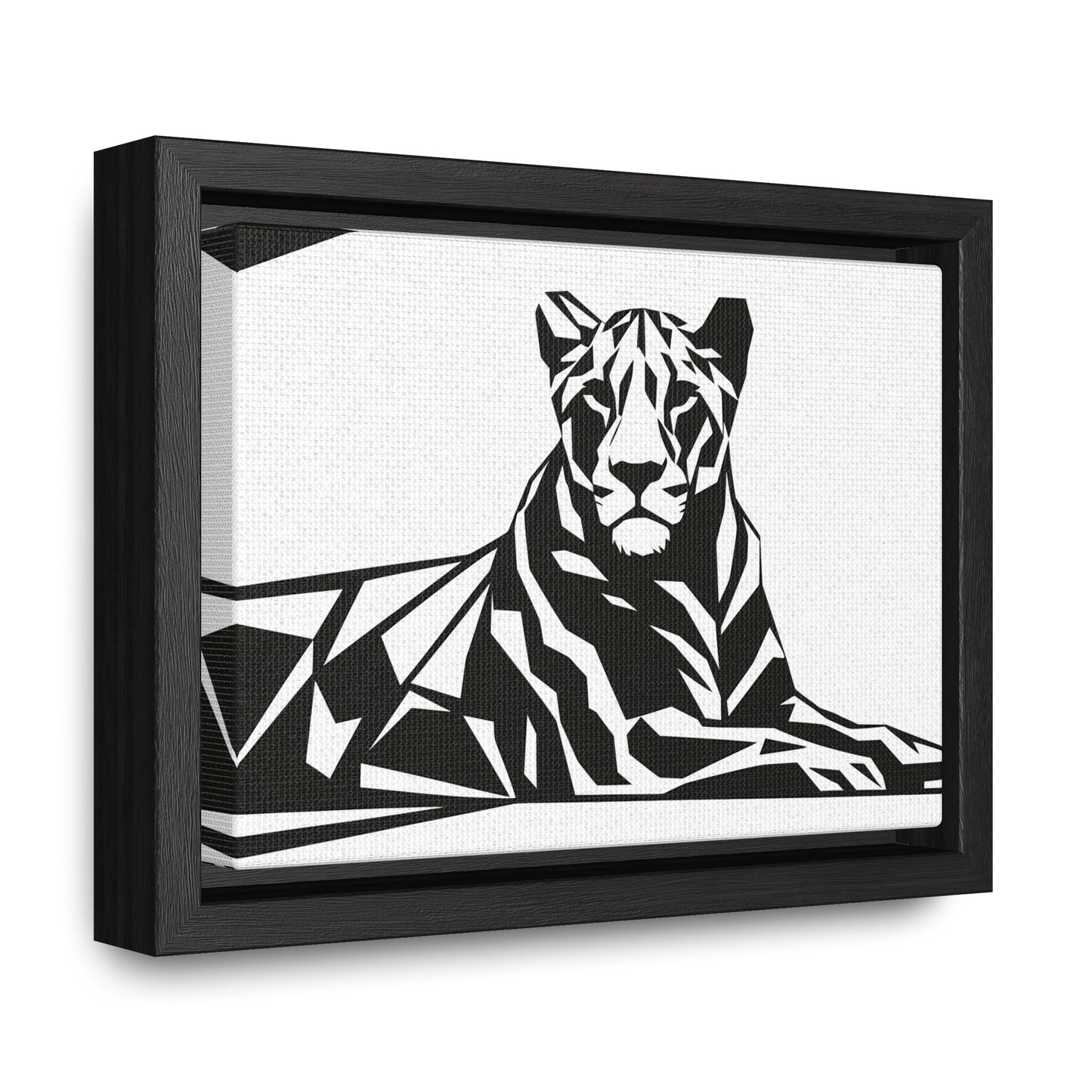 Majestic Geometric Tiger - Gallery Canvas Wraps, Horizontal Frame