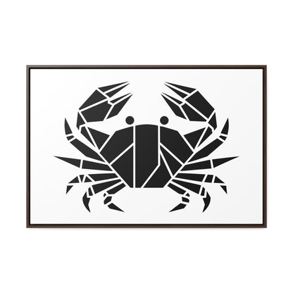 Geometric Crab Design - Gallery Canvas Wraps, Horizontal Frame