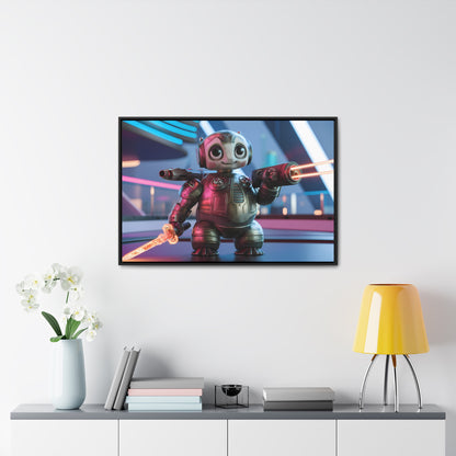 Galactic Guardian Bot - Gallery Canvas Wraps, Horizontal Frame