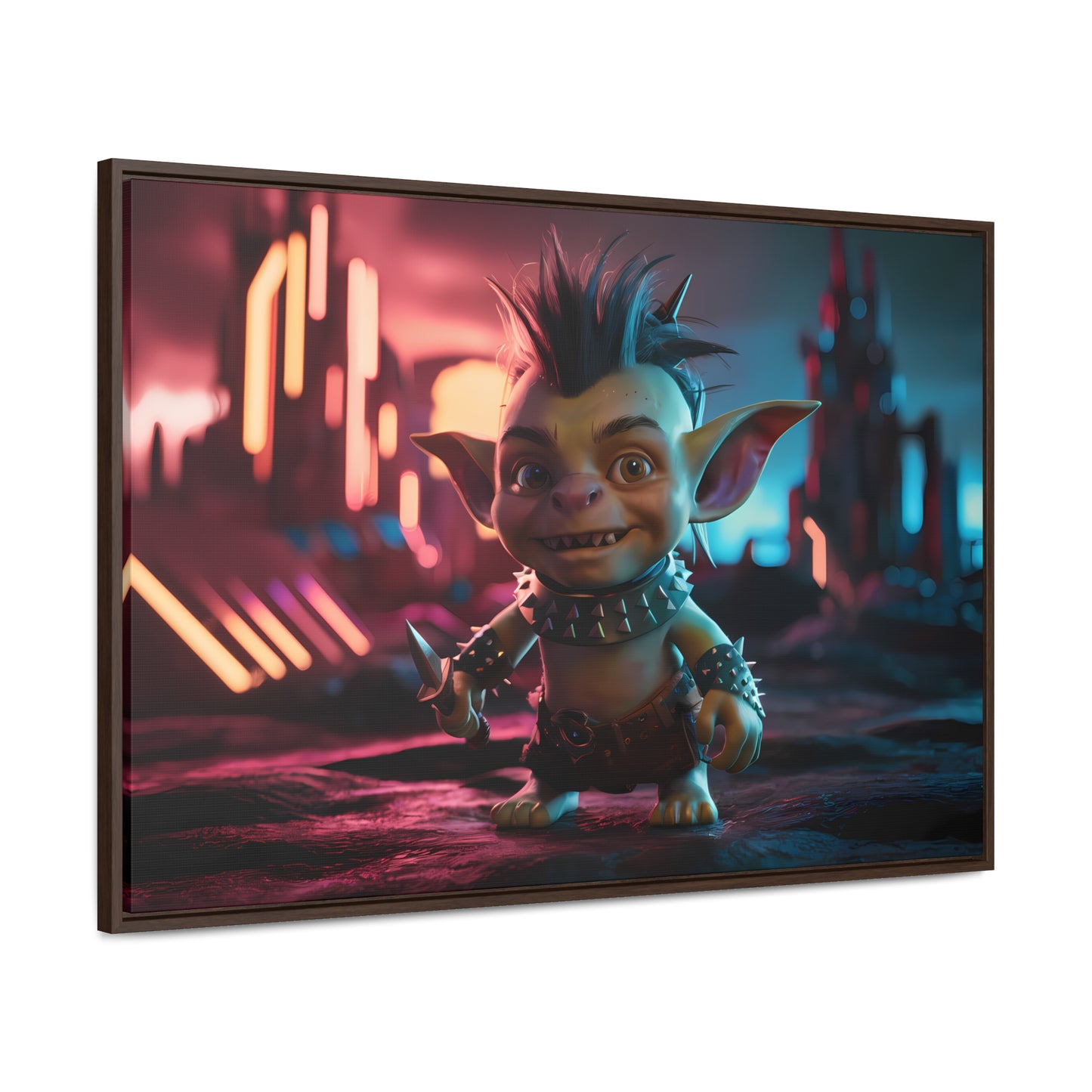 Goblin of the Neon Wastelands - Gallery Canvas Wraps, Horizontal Frame