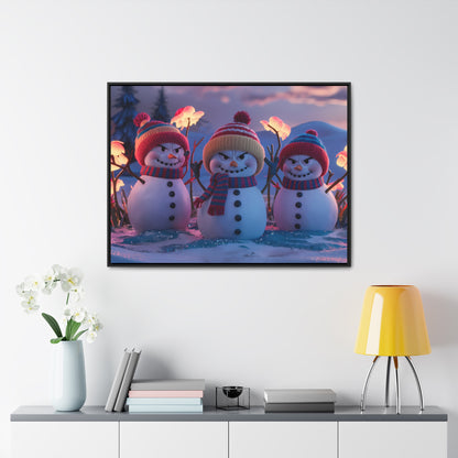 Frosty Troublemakers - Gallery Canvas Wraps, Horizontal Frame