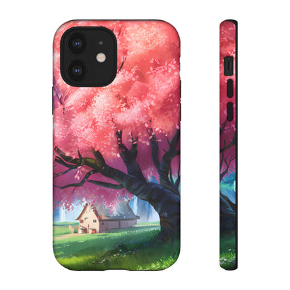 Idyllic Cherry Blossom and a Hut - Smartphone Tough Cases