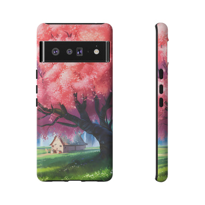 Idyllic Cherry Blossom and a Hut - Smartphone Tough Cases