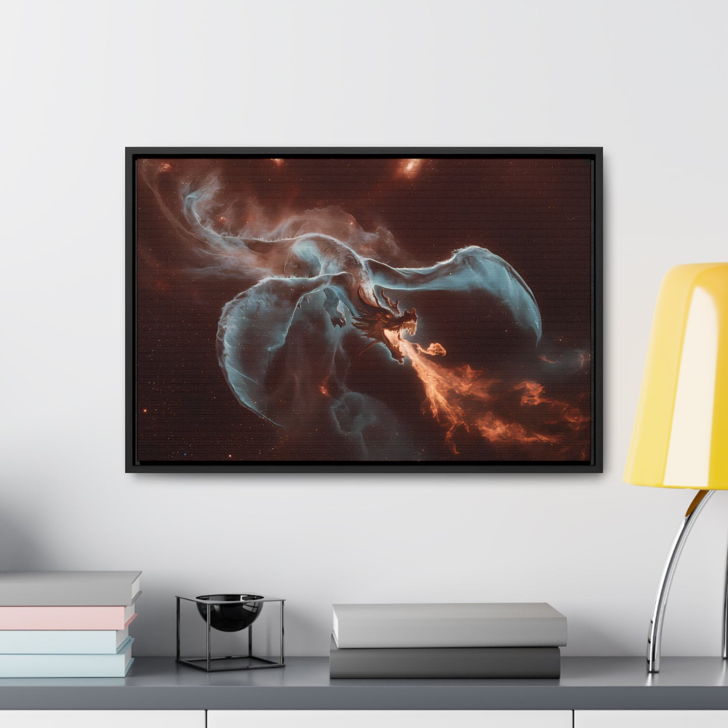 Celestial Inferno Dragon - Gallery Canvas Wraps, Horizontal Frame