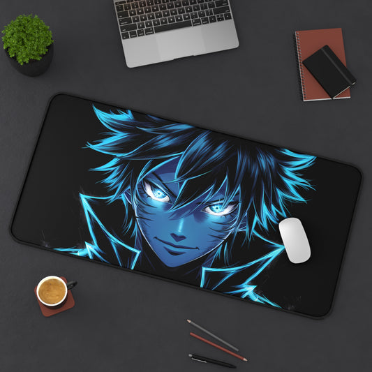 Neon Anime Warrior - Desk Mat