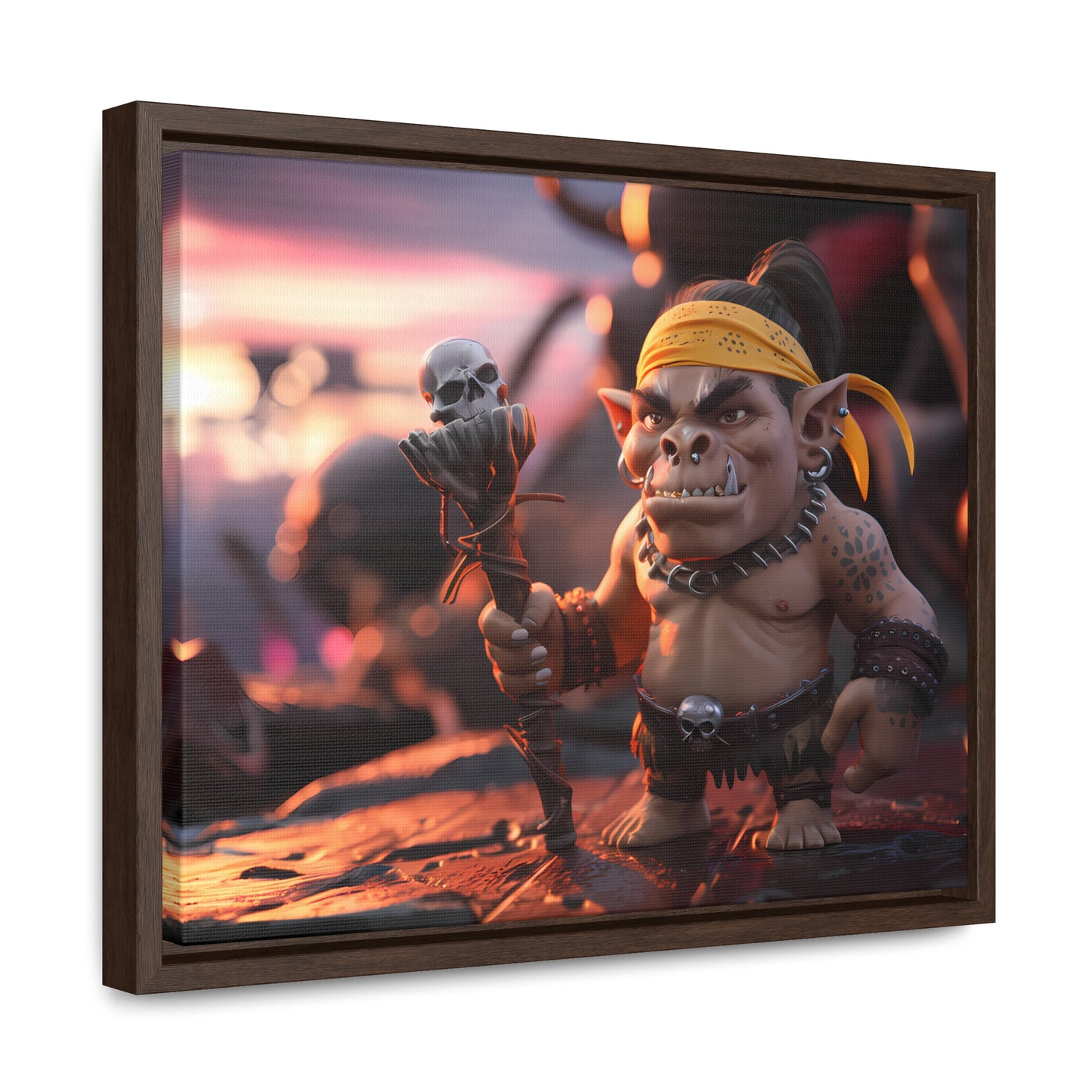 Goblin Warlord at Sunset - Gallery Canvas Wraps, Horizontal Frame