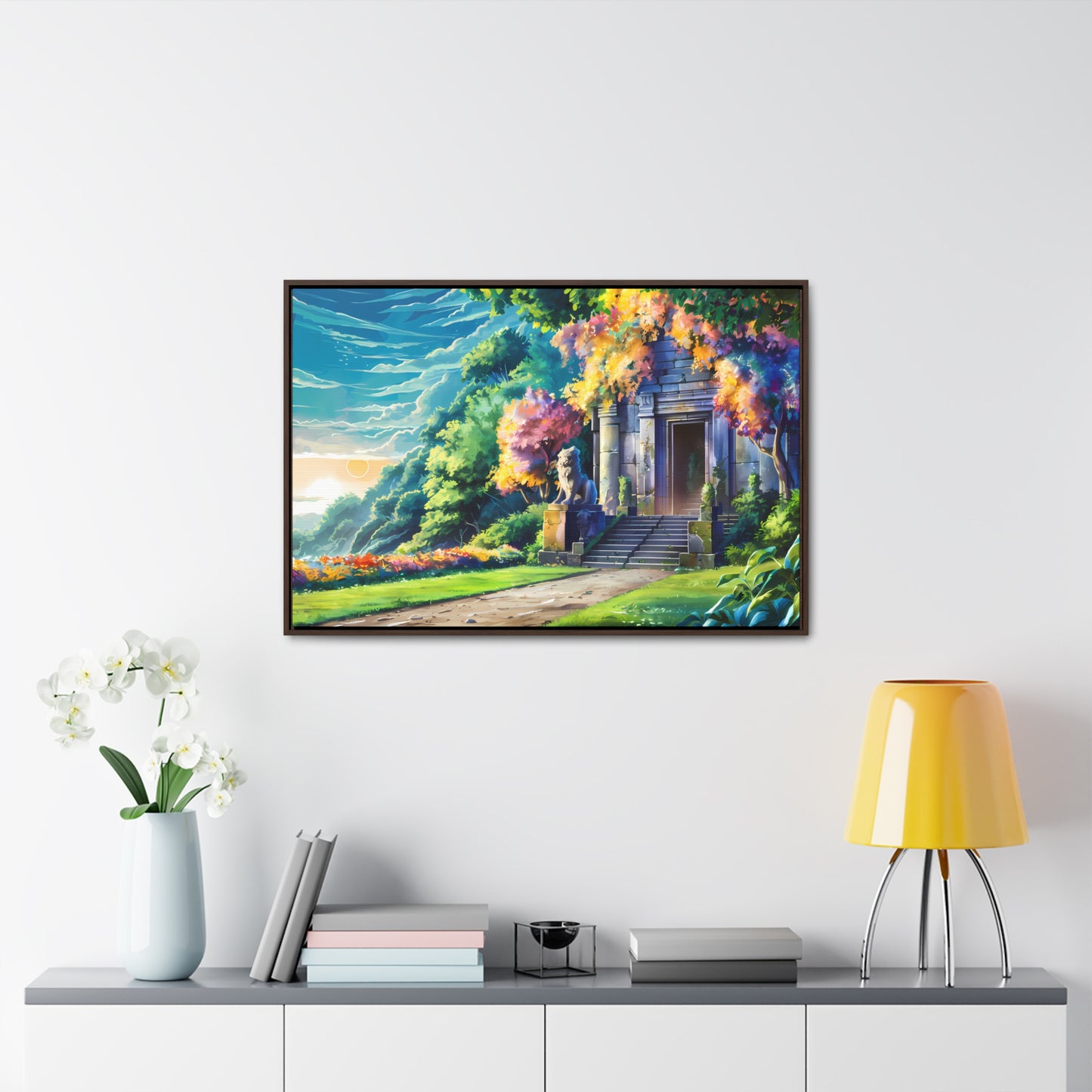 Sanctuary of the Forgotten Dawn - Gallery Canvas Wraps, Horizontal Frame