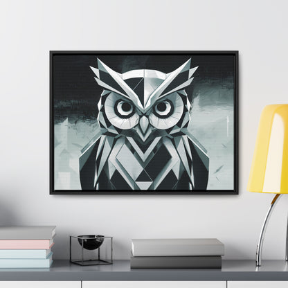 "Geometric Sentinel" - Gallery Canvas Wraps, Horizontal Frame