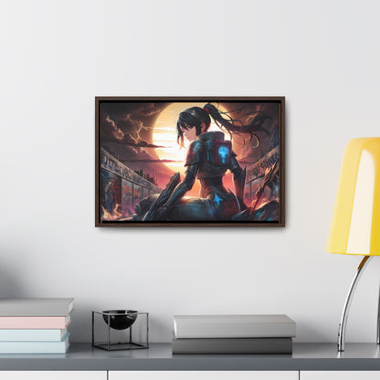 "Sunset Sentinel" - Gallery Canvas Wraps, Horizontal Frame